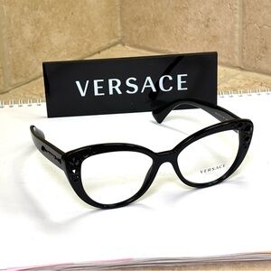 Versace Black Cat-Eye Glasses